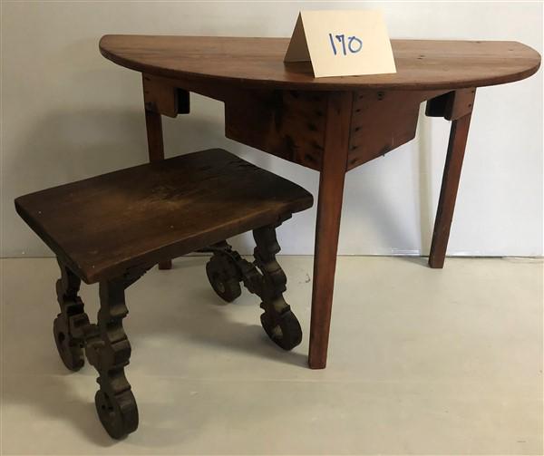 Country Table and English Stool (1 of 1)