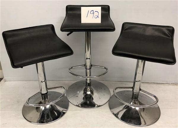 3 Chrome Adjusting Stools (1 of 1)