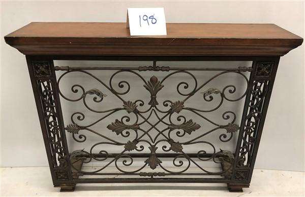 Iron and Wood Console: Iron and Wood Console- 41.5"l x 10"d x 31"h