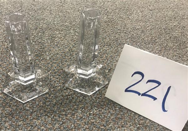 Pr. 6" Tiffany Crystal Candlesticks (1 of 1)