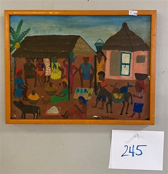 Haitian Painting Sgnd. Micius Stephane (1 of 5)