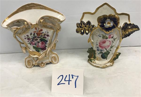 Two 12" Victorian Hand Painted Porcelains (1 of 1)