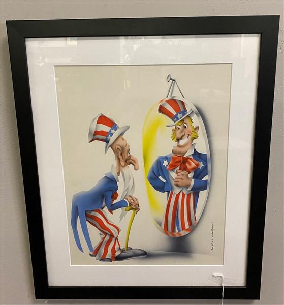Original Art by Robert Samuel Grossman "Uncle Sam (1 of 4)