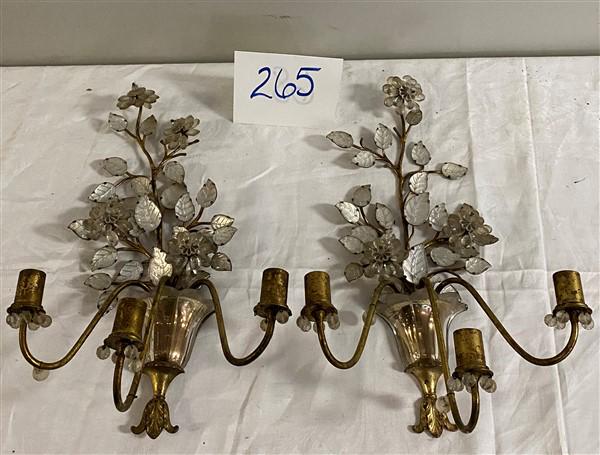 Pr. of 17" Crystal Sconces (1 of 4)