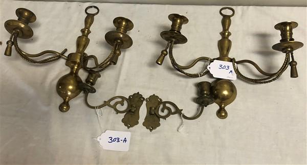 2 Pr. of Brass Sconces (1 of 1)
