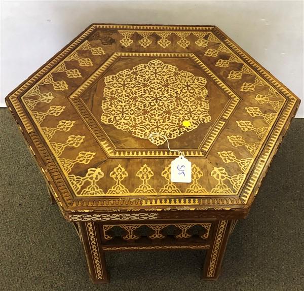 Inlaid Moroccan Table- As Is 17"h (1 of 2)