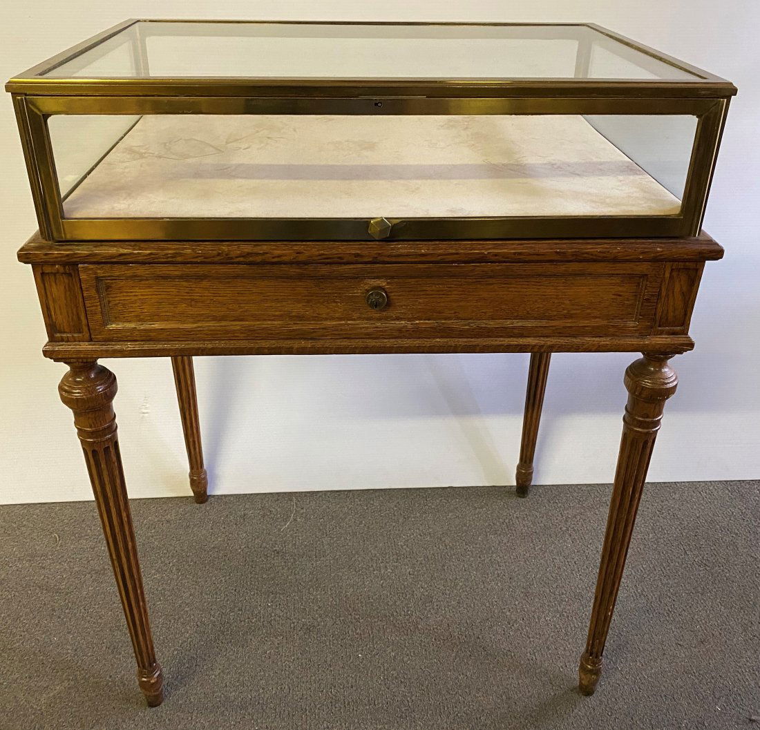 Glass and Brass French Style Display Case 26"x18"x34"h (1 of 5)