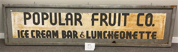 95" Tin and Wood Luncheonette Sign (1 of 5)