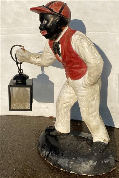 Small Concrete Lawn Jockey 26"h (1 of 2)