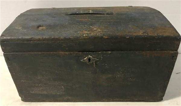 21.5" 18th Cent. Box in Blue Paint (1 of 5)
