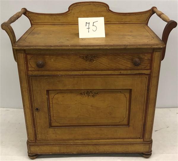 Kind of Nice Paint Decorated 19th Cent. Commode (1 of 5)