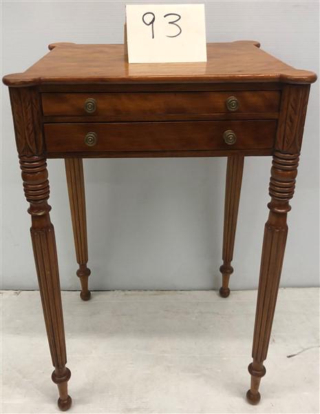 Pretty Little 2 Drawer Satin Wood Stand: Pretty Little 2 Drawer Satin Wood Stand