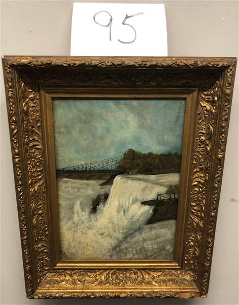 Framed O/B Waterfall 12"x16" M. Pet (1 of 3)