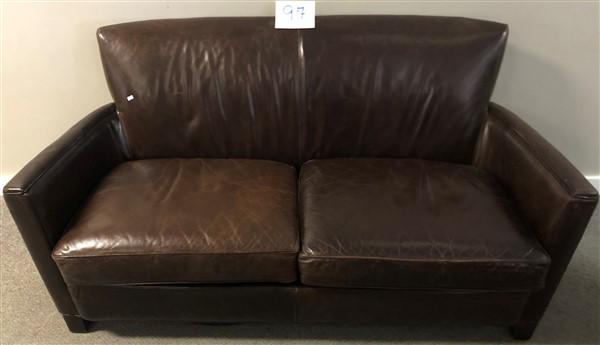 64" Leather Vintage Sofa by Lee Furniture (1 of 5)