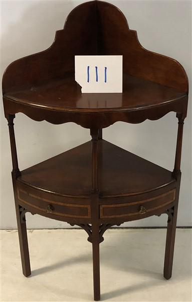 19th Cent. Inlaid Corner Washstand CA. 1820 (1 of 5)