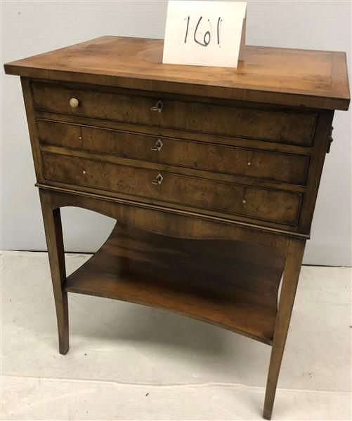 Stylish English 3 Drawer Ewe Wood Stand: Stylish English 3 Drawer Ewe Wood Stand28.5"h x 22"w x 15"d