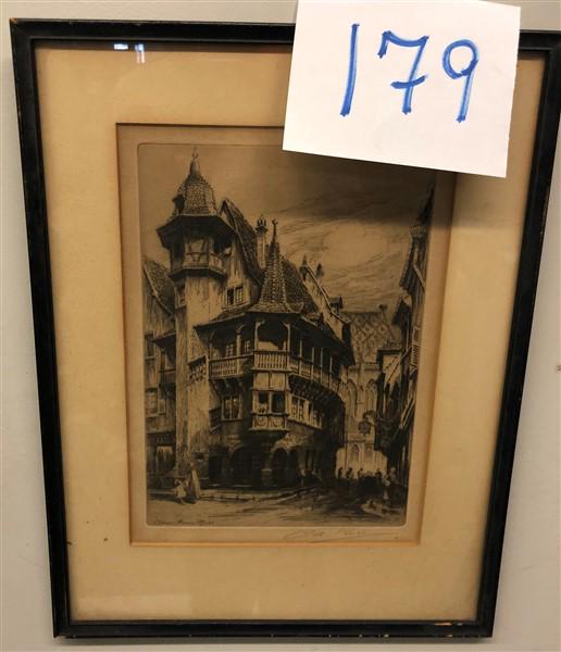 Charles Pinet Etching 13.5"x18" (1 of 3)