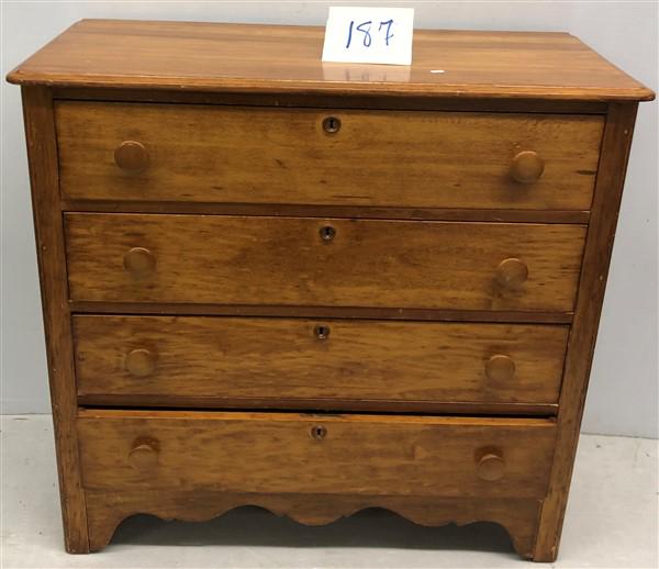 4 Drawer Country Pine Chest of Drawers (1 of 4)