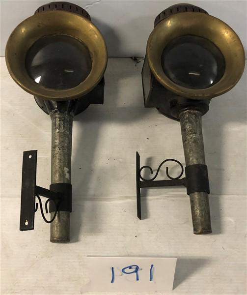 2 Vintage Coach Lamps 18.5" (1 of 4)