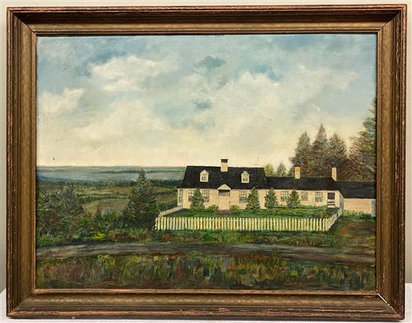 o/c House with Fence 42"x32.75" (1 of 5)