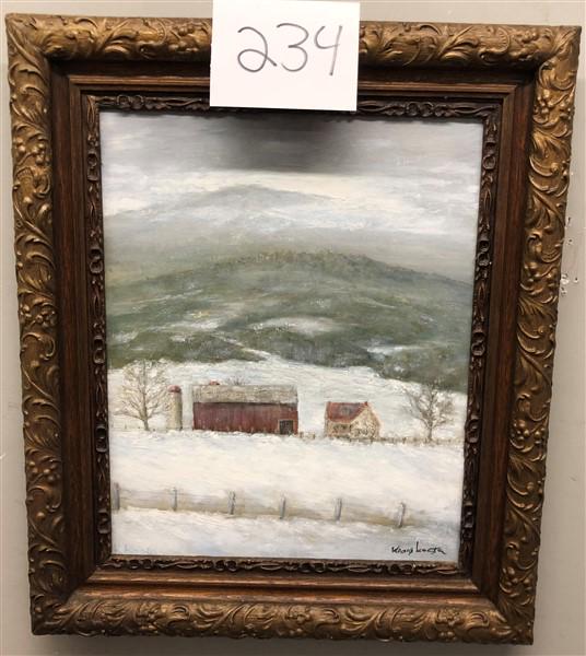 o/b Winter Scene Sgnd. K. Kosta 22"x26" (1 of 3)
