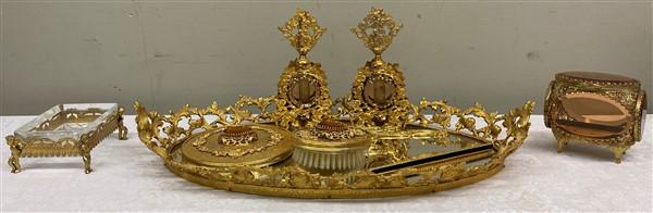 Gilt Metal French Dresser Set (1 of 5)