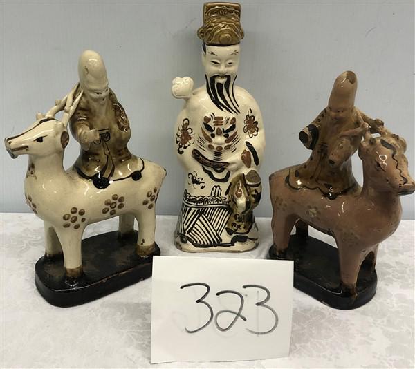 As is 3 Pc. Oriental Porcelain Lot (1 of 9)