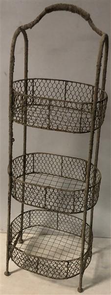 42" Antique Wire 3 Tier Shelf (1 of 3)
