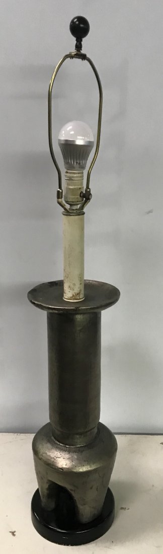 James Mont 37.5" Silver Gilt Lamp (1 of 2)