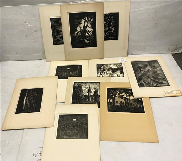 10 Woodblock Prints Edith Horle (1 of 5)