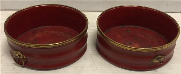 2 George III Wine Coasters 5.5" Round: 2 George III Wine Coasters 5.5" Round