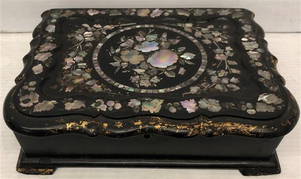 M.O.P. Inlaid Lap Desk 11"w x 8"d (1 of 5)