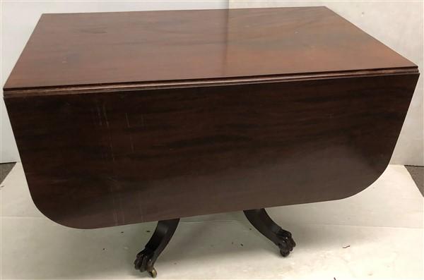 Carved Mahogany Drop Leaf 41.75"w x28.75"h x58"L: Carved Mahogany Drop Leaf 41.75"w x28.75"h x58"L