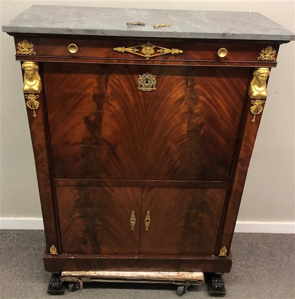 French Empire Secretaire  Abattant 41"w x16"d x57"h (1 of 14)