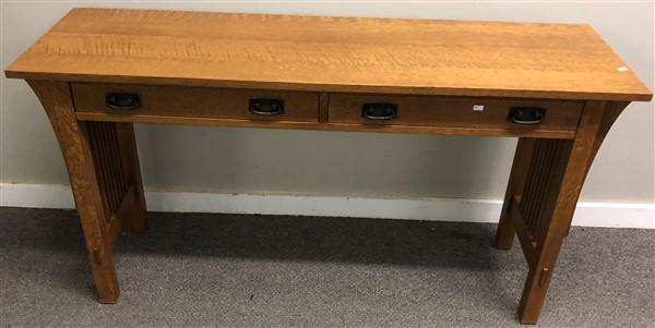 Stickley Mission Oak Console 54"L x16"w x29"h: Stickley Mission Oak Console 54"L x16"w x29"h