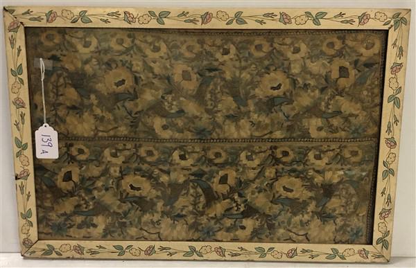 Framed 18th Century Piece of needlework: Framed 18th Century Piece of needlework