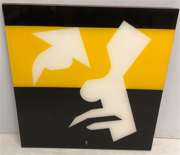 Earl Hubbard Acrylic on Lucite 26"x28": Earl Hubbard Acrylic on Lucite 26"x28"