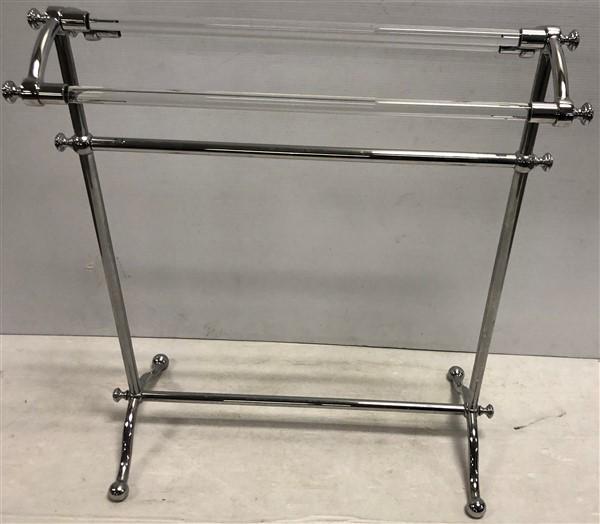 Lucite and Chrome Quilt Rack 28"w x 10"d x 30"h (1 of 4)