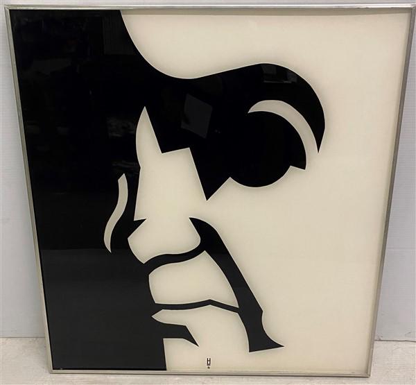 Acrylic on Lucite Earl Hubbard 26"x28.5": Acrylic on Lucite Earl Hubbard 26"x28.5"