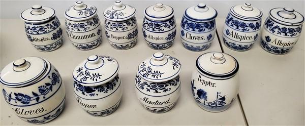Blue & White Condiment Set (1 of 2)