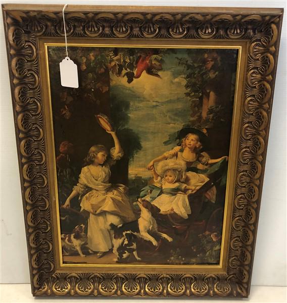 Lacquered Art Print on Board In the Manner of John: Lacquered Art Print on Board In the Manner of John Singleton Copley 30.5"x24.5"