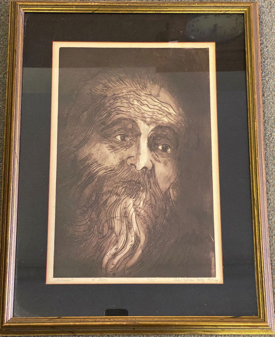 Peter Lipman Wolf  signed and numbered etching (1 of 9)