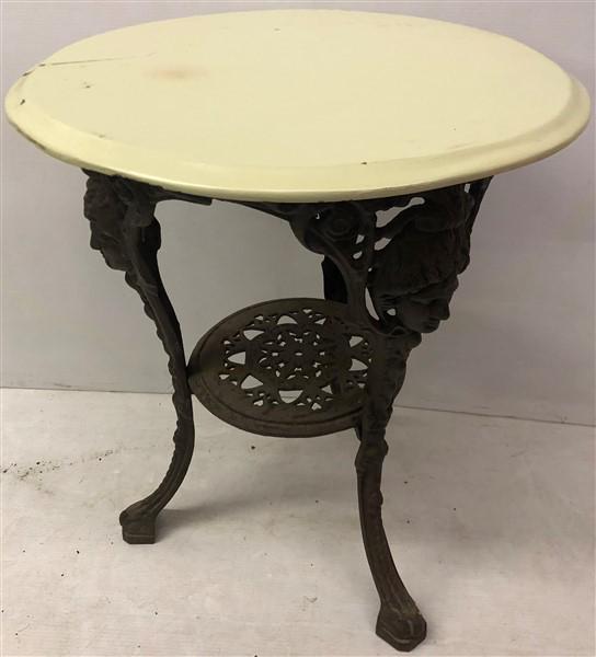 Iron Based Garden Table 22" Round 27"h (1 of 5)