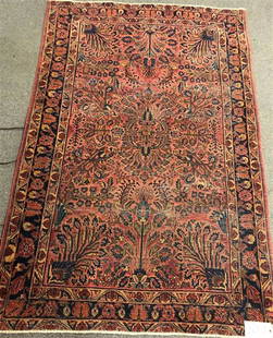 Worn Sarouk: Worn Sarouk 4'2"x6'2"