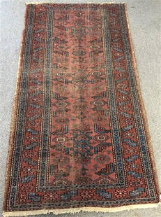 Antique Persian Rug 3'5x6'2": Antique Persian Rug 3'5"x6'2"