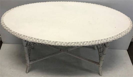 50" Oval Antique Table: 50" Oval Antique Table