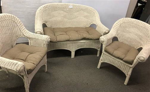 3 pc. Wicker Porch Set: 3 pc. Wicker Porch Set