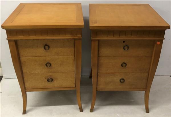 Pr. of 3 Drawer Maple Stands 21" sq x 32"h (1 of 7)
