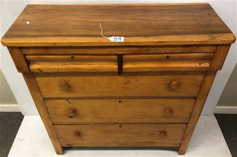 5 Dr. Pine Chest 43"x17"x43"h: 5 Dr. Pine Chest 43"x17"x43"h