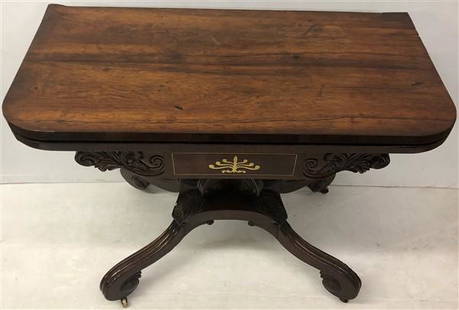 Rosewood Game Table: Rosewood Game Table